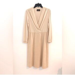 Charles Alan Vintage Size M Tan Long Sleeve Dress